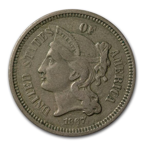 1867 3 Cent Nickel VF 1867 3 Cent Nickel VF